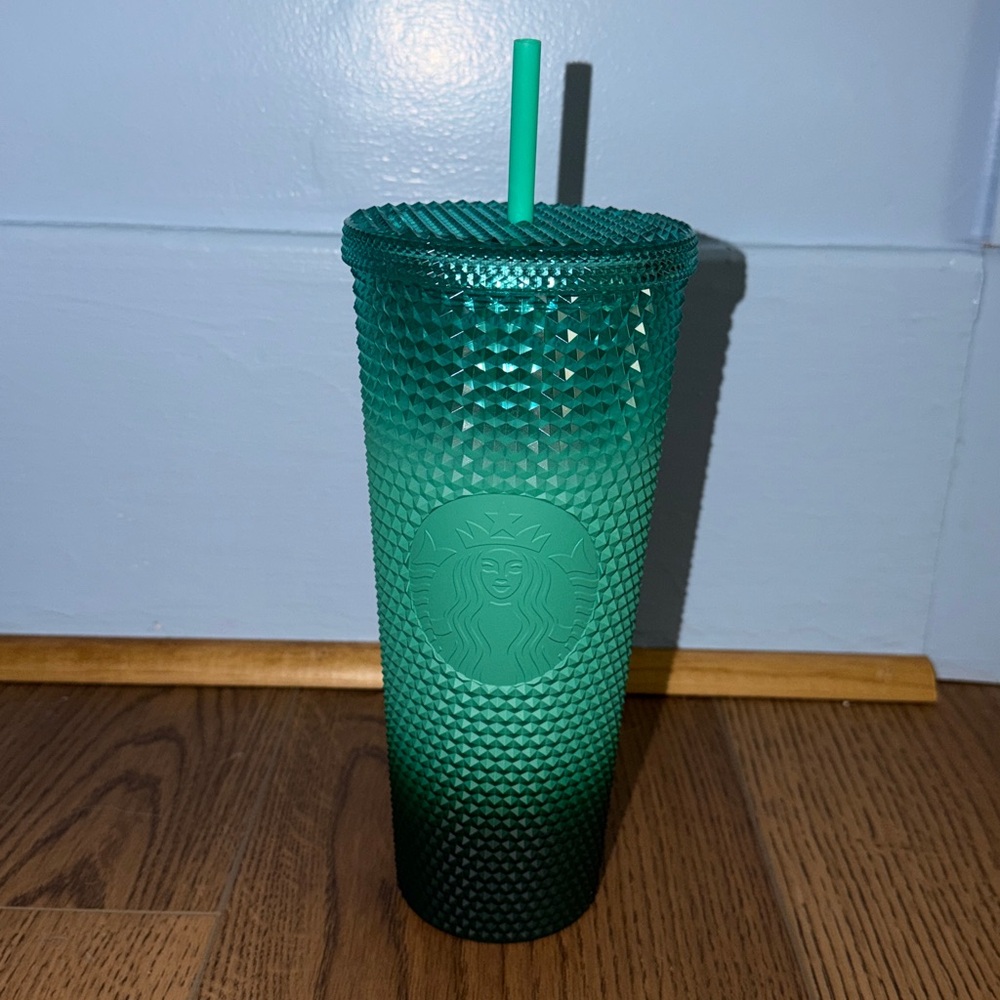 NWT Starbucks Studded Mint Ombré Tumbler 24 oz